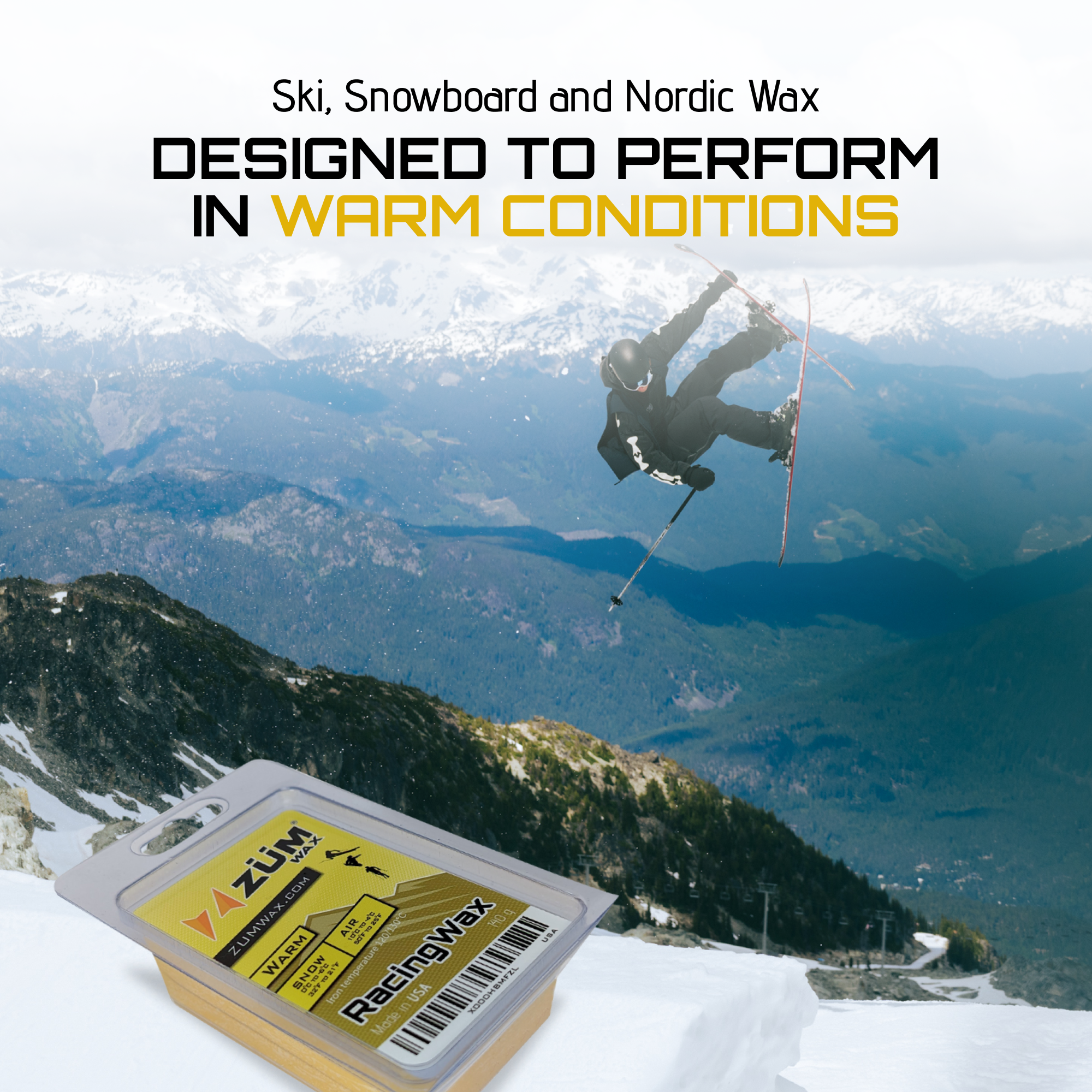UNIVERSAL - ALL TEMPS - ZÜMWAX Rub-On Ski/Snowboard/Nordic/Cross-Count UNIVERSAL - ALL TEMPS - ZÜMWAX Rub-On Ski/Snowboard/Nordic/Cross-Count