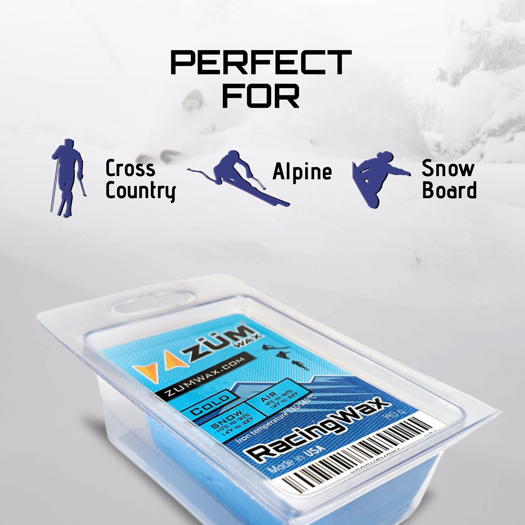 COLD TEMPS Iron-On Ski/Snowboard/Nordic/Cross-Country Wax, 140g COLD TEMPS Iron-On Ski/Snowboard/Nordic/Cross-Country Wax, 140g