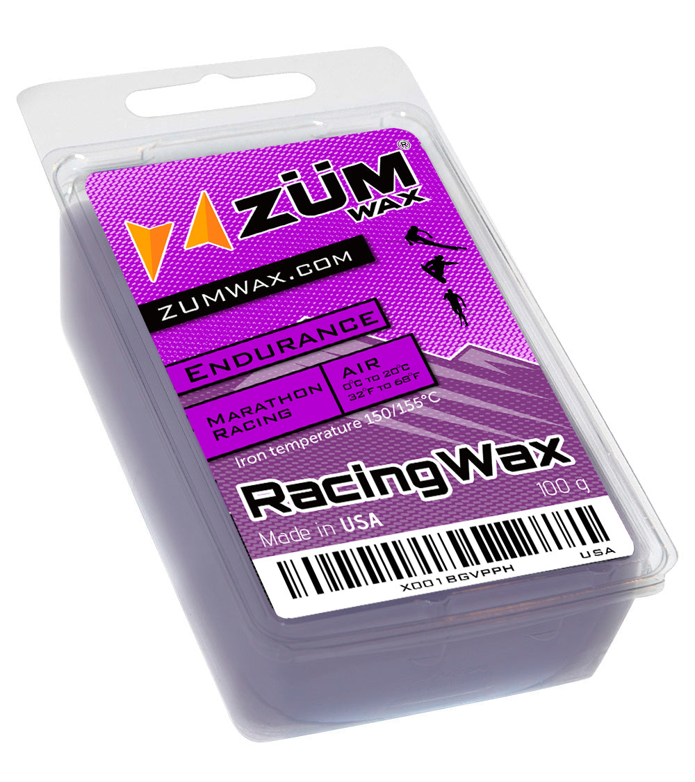 ENDURANCE MARATHON Iron-On Ski/Snowboard/Nordic/Cross-Country Racing Wax, 100g, Long-Lasting, PFAS-Free, Made in USA, 100% Hydrocarbon, Fast & Extremely durable for All Conditions